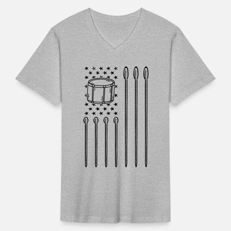 Drum USA Flag Drum Instrument Drum Sticks USA Flag