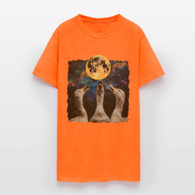 Ducks Farm Animal Farmer Howling Moon