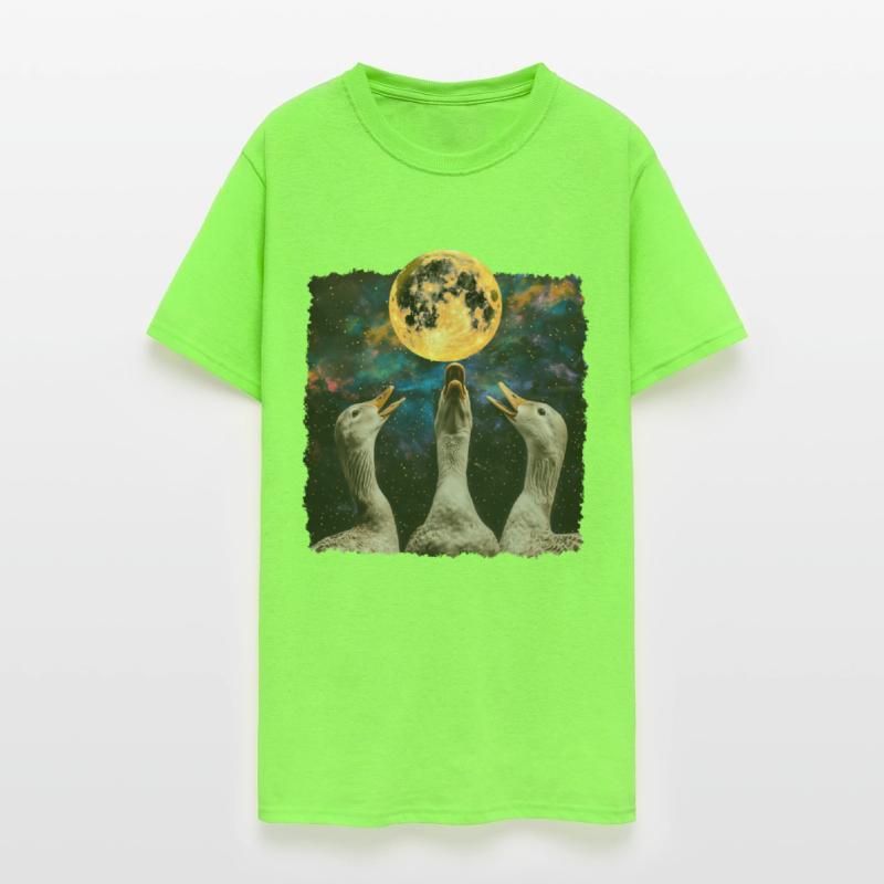 Ducks Farm Animal Farmer Howling Moon