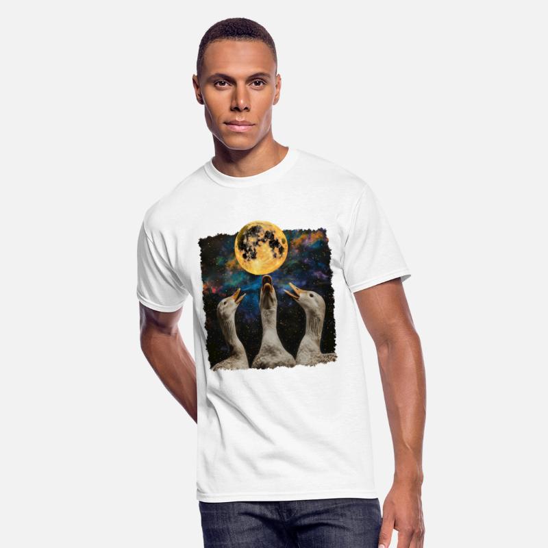 Ducks Farm Animal Farmer Howling Moon