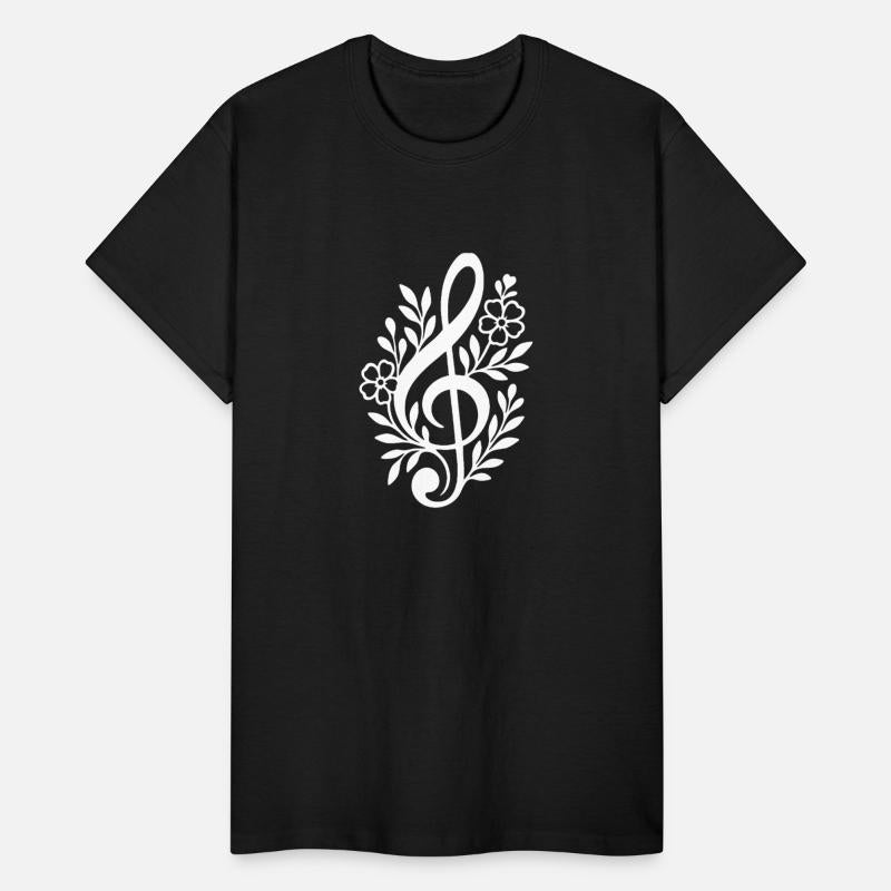Elegant Floral Treble Clef Music Design