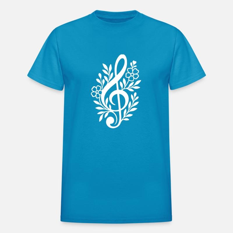 Elegant Floral Treble Clef Music Design