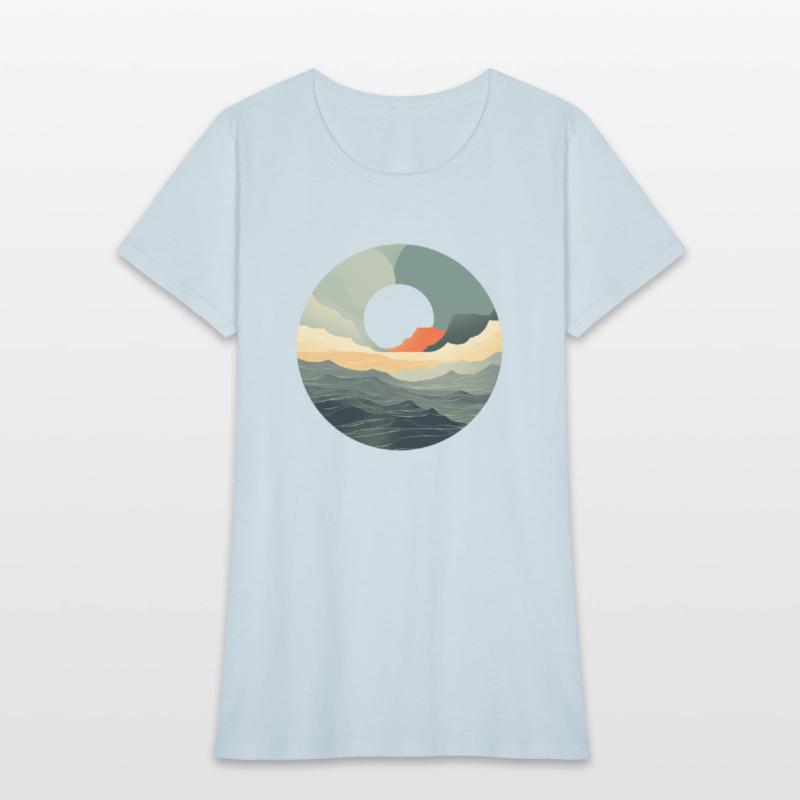 Empty Seethrough Circle Waves and Nature Urban