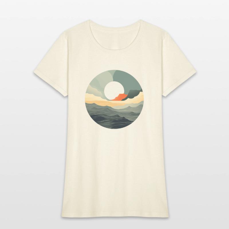 Empty Seethrough Circle Waves and Nature Urban