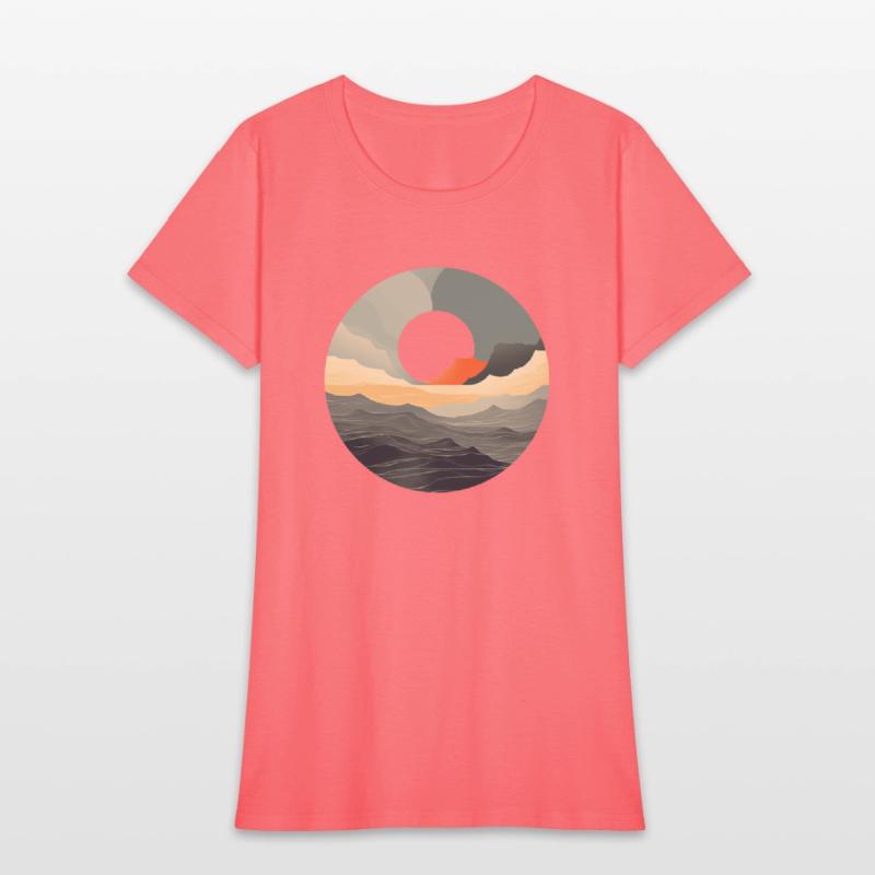 Empty Seethrough Circle Waves and Nature Urban