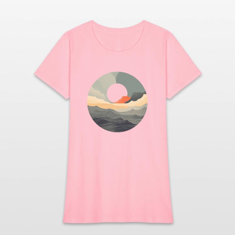 Empty Seethrough Circle Waves and Nature Urban