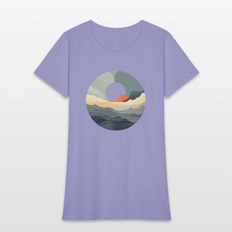 Empty Seethrough Circle Waves and Nature Urban