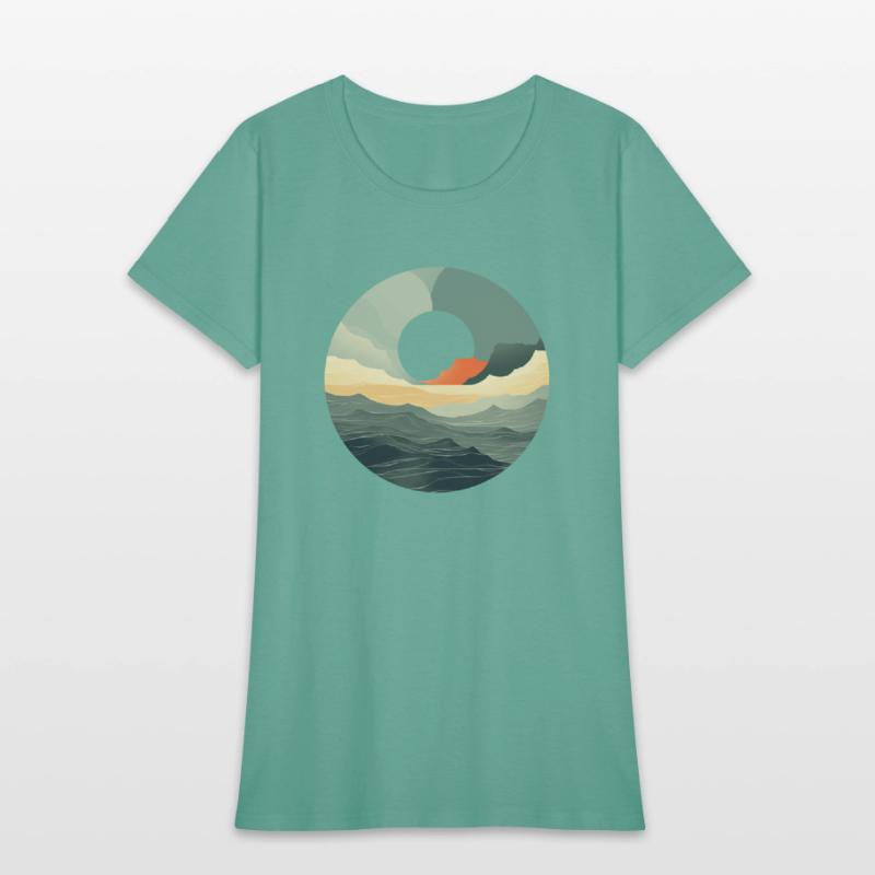 Empty Seethrough Circle Waves and Nature Urban