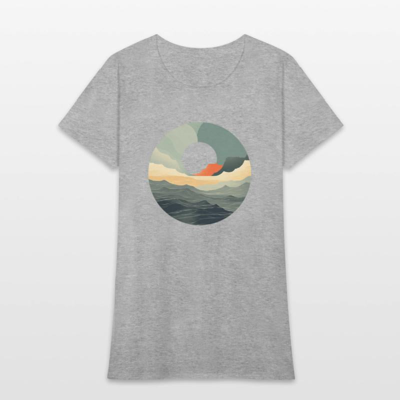 Empty Seethrough Circle Waves and Nature Urban