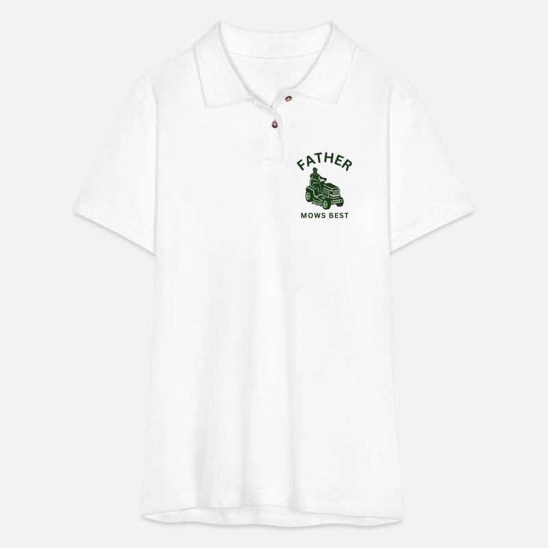 Father with Mower Silhouette Design