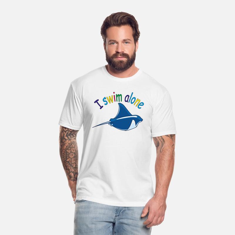 Fish stingray , phrase I swim alone