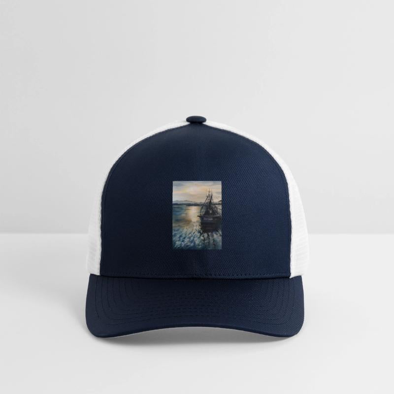 Fishing Boat At Evening In Watercolors