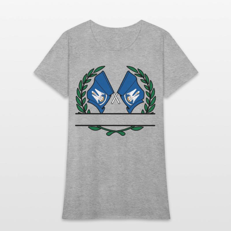 Flags USA Louisiana Laurel Wreath Banner