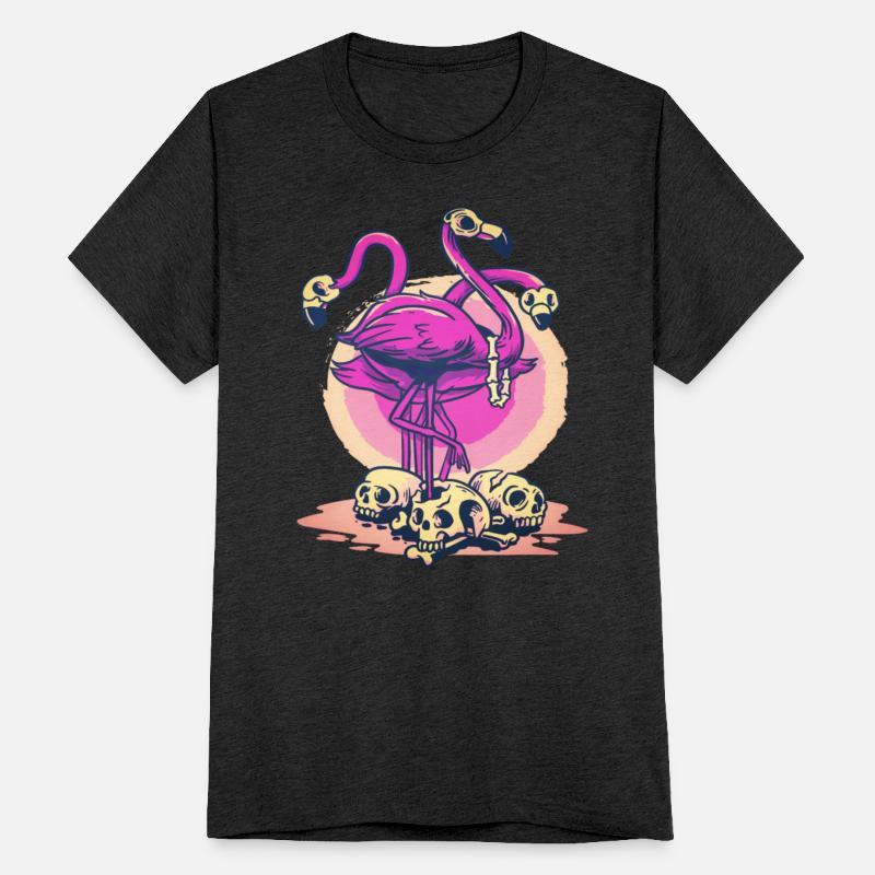 Flamingo Skull Halloween bones demon