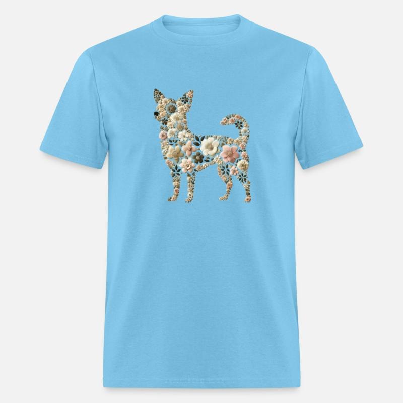 Floral Chihuahua: Delicate Nature-Inspired Pet Sil