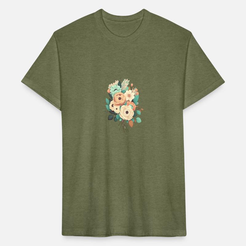 Florist Woman Minimalist Pastel Flower Bouquet