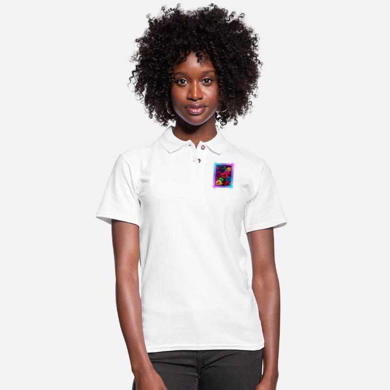 Flower design surrounded by a neon frame