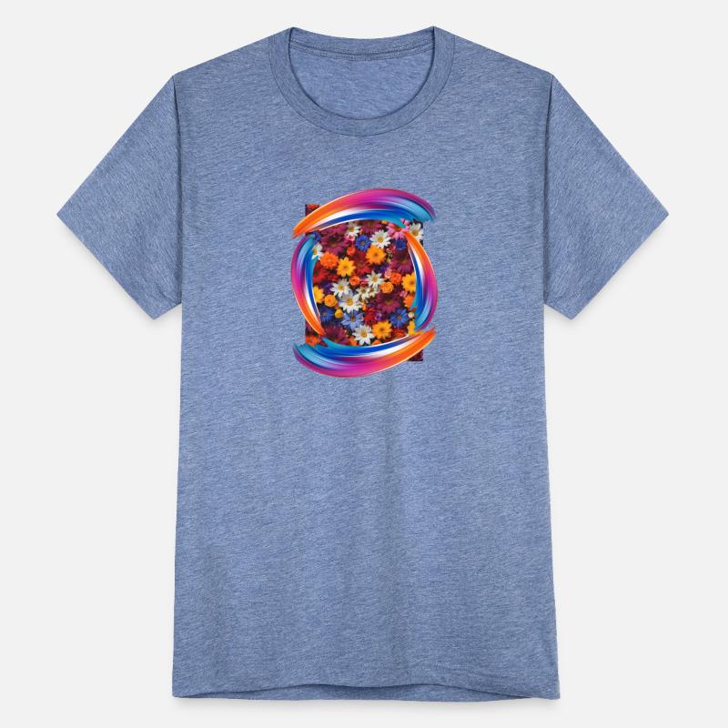 Flower design with a painted frame