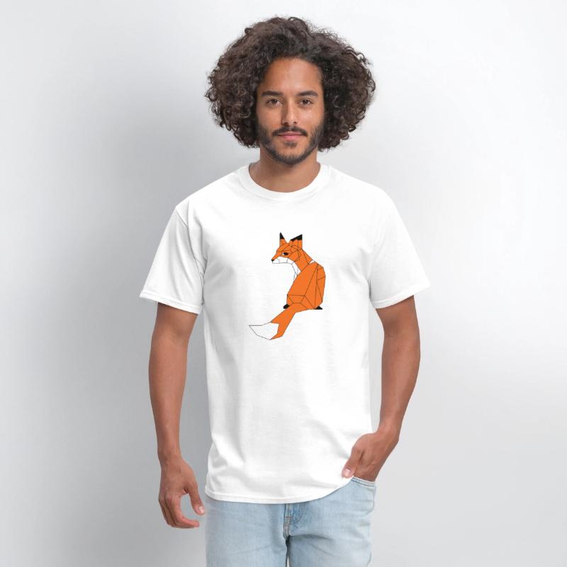 Fox made of triangles and polygons - colors