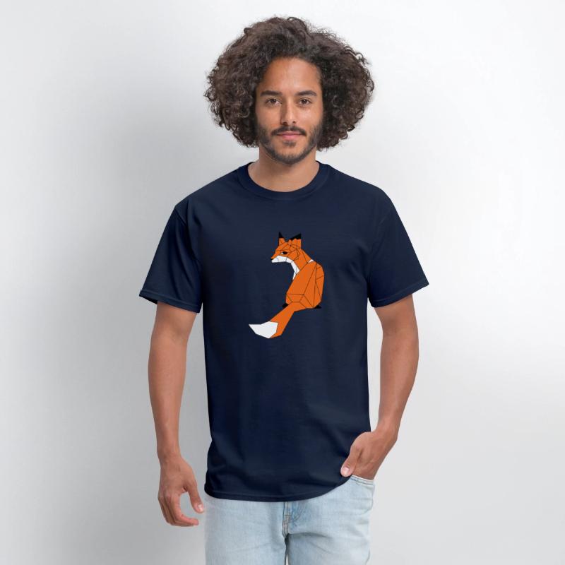 Fox made of triangles and polygons - colors