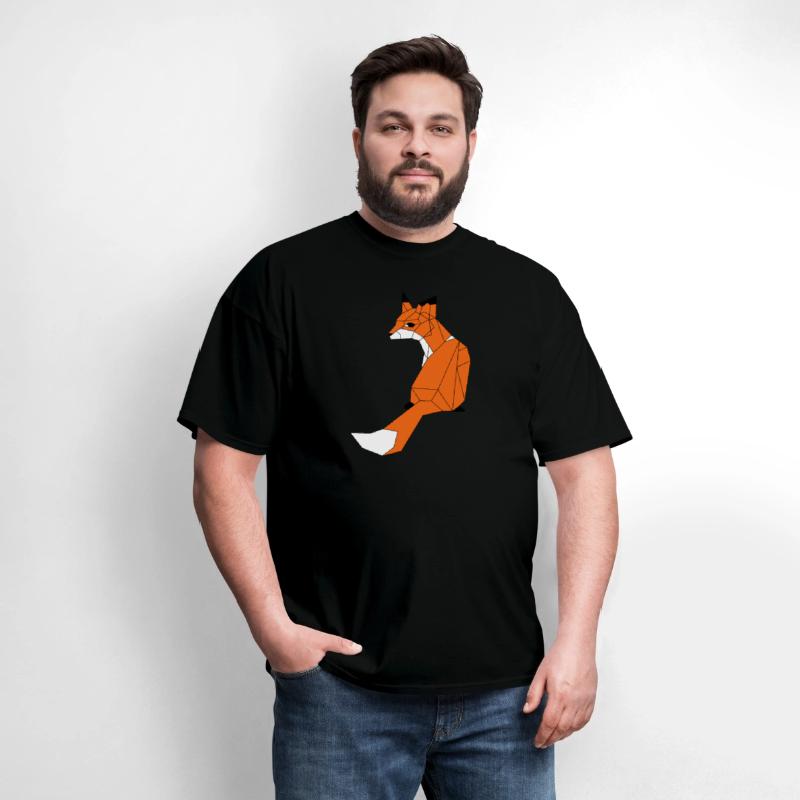 Fox made of triangles and polygons - colors