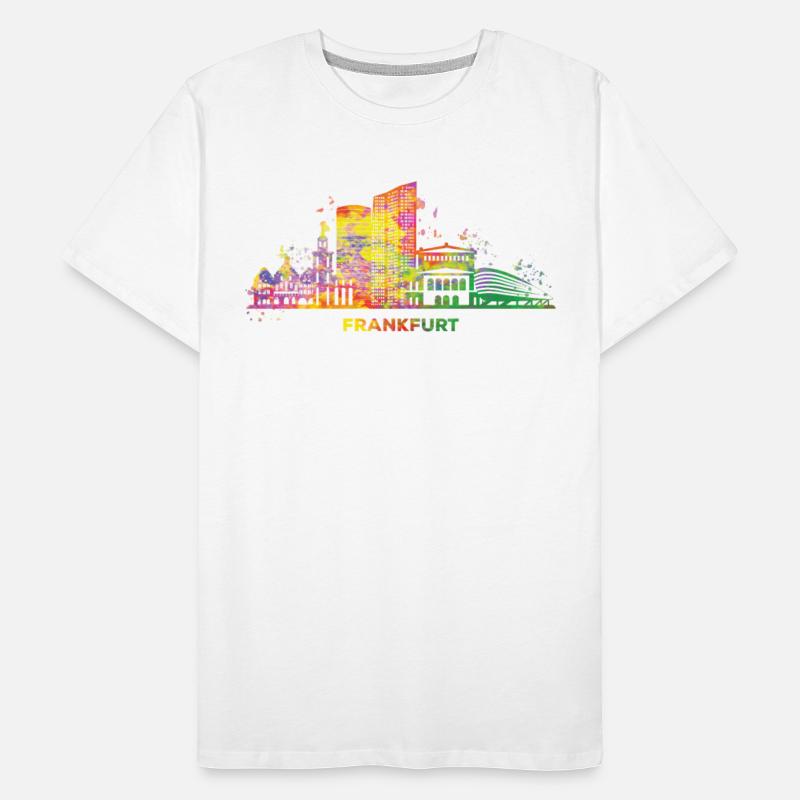 Frankfurt skyline colorful cityscape Frankfurt