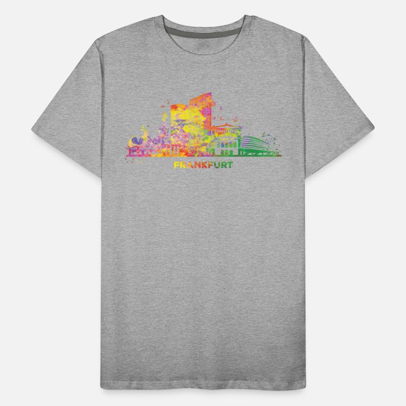 Frankfurt skyline colorful cityscape Frankfurt