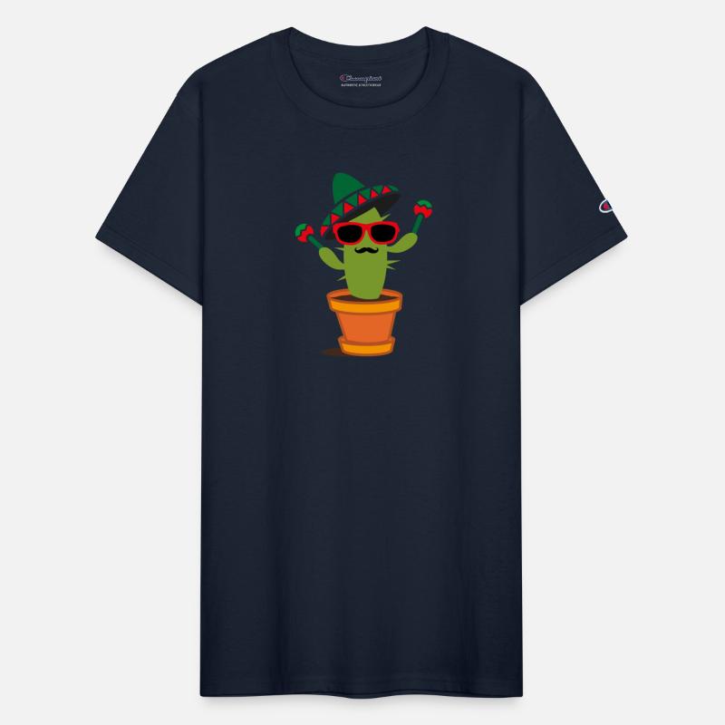 Funny Cactus with Sombrero and Maracas