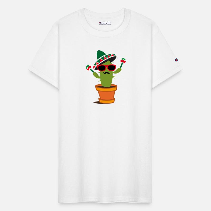 Funny Cactus with Sombrero and Maracas