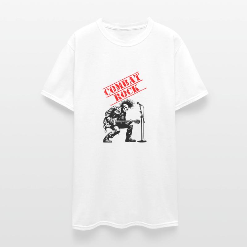 Funny combat rock punk soldier t shirt