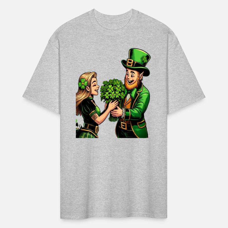 Funny Leprechaun and girl St. Patrick's Day