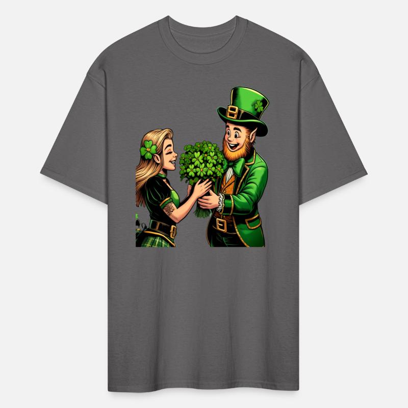 Funny Leprechaun and girl St. Patrick's Day