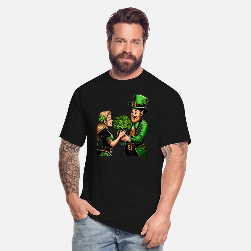 Funny Leprechaun and girl St. Patrick's Day