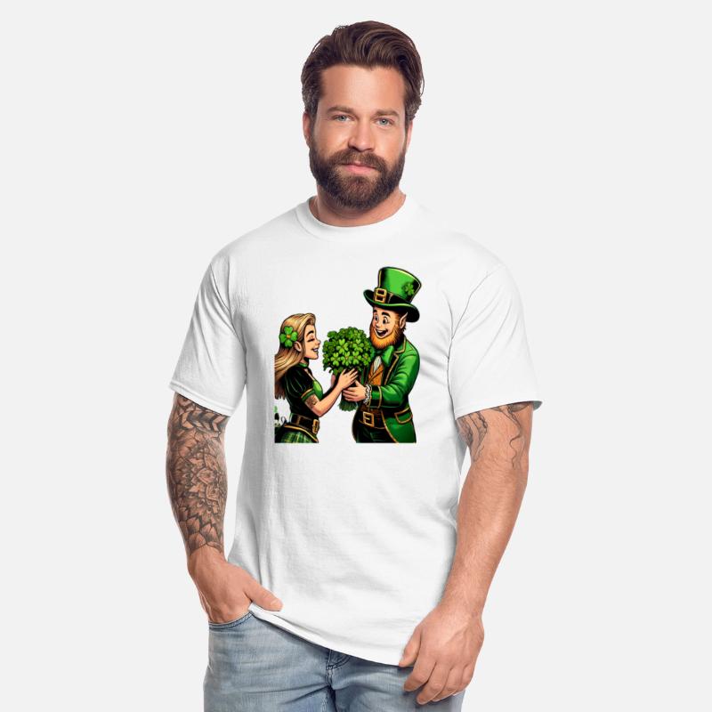 Funny Leprechaun and girl St. Patrick's Day