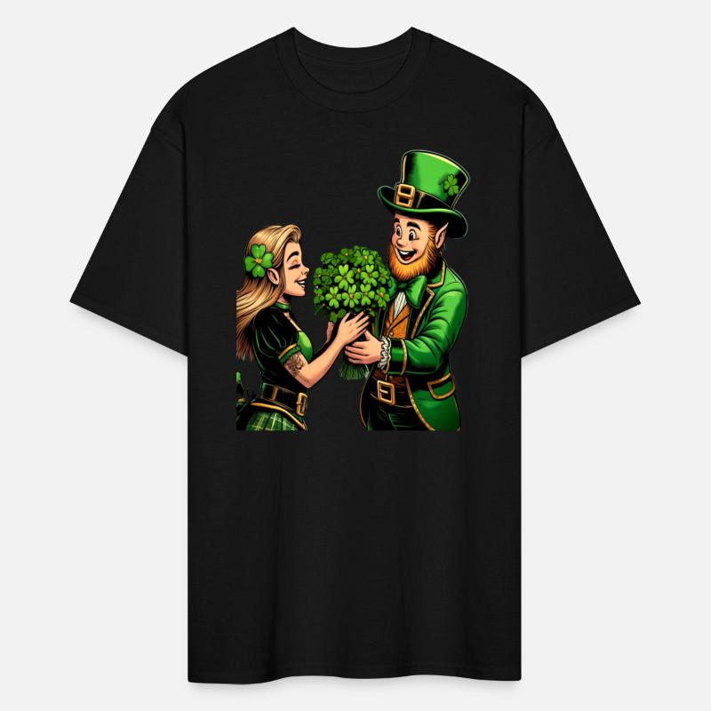 Funny Leprechaun and girl St. Patrick's Day