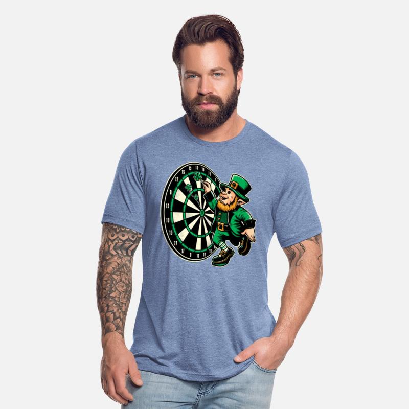 Funny leprechaun playing darts St. Patrick's Day