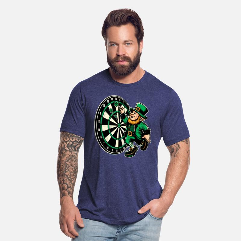 Funny leprechaun playing darts St. Patrick's Day