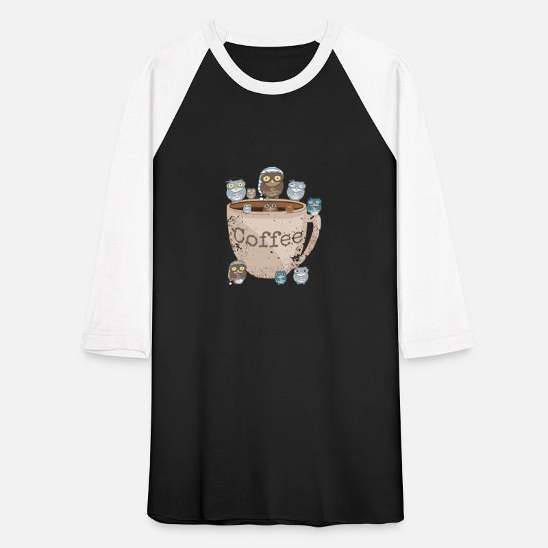 Funny Sarcastic Coffee Owl Lovers Tee Cute Vintage