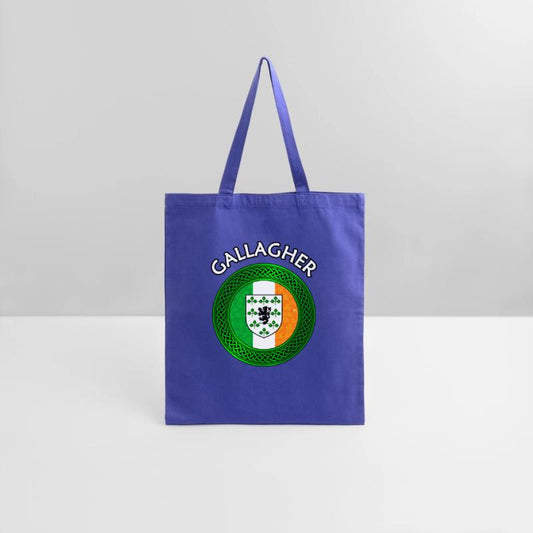 Gallagher Coat of Arms on Shamrock Irish Flag