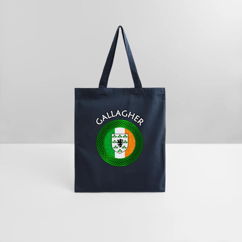 Gallagher Coat of Arms on Shamrock Irish Flag