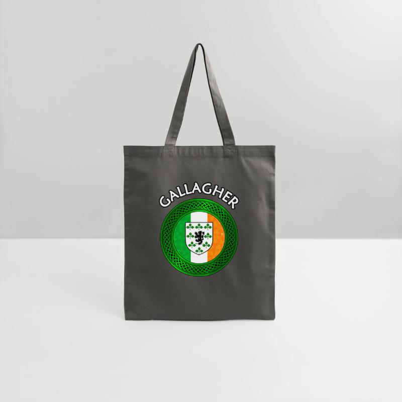 Gallagher Coat of Arms on Shamrock Irish Flag