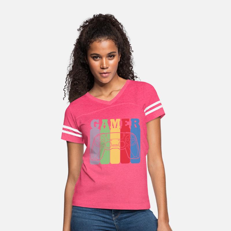 GAMER GAMING CONTROLLER 90's RETRO COLOR STRIPE