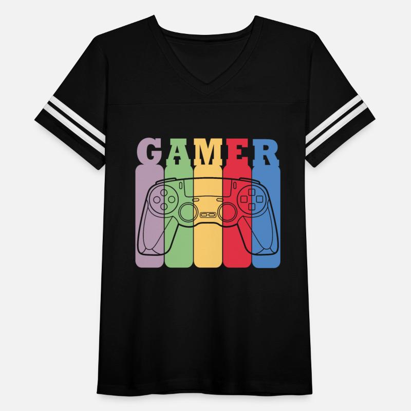 GAMER GAMING CONTROLLER 90's RETRO COLOR STRIPE