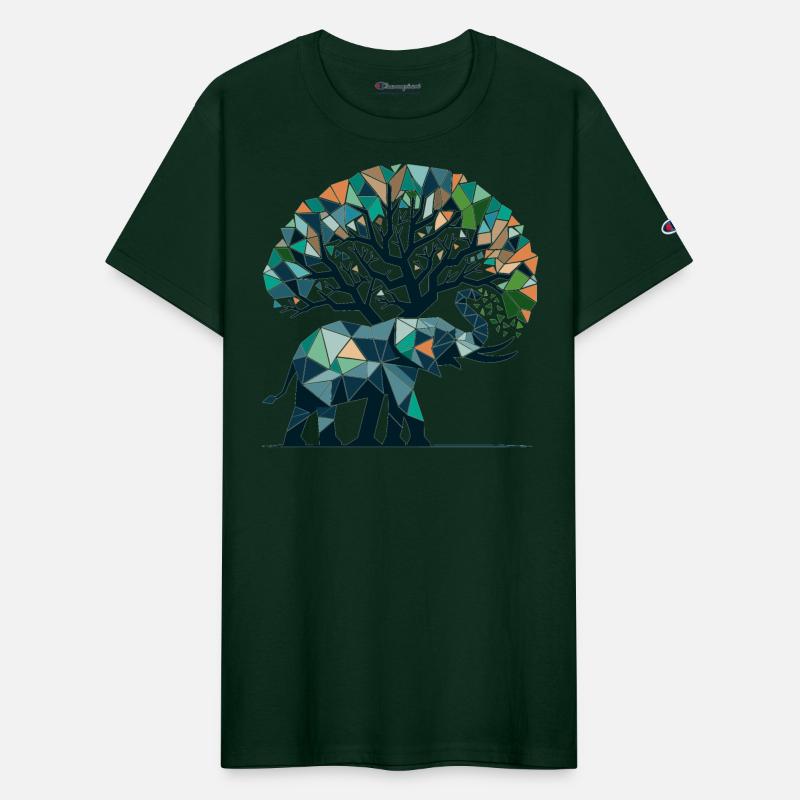 Geometric Safari - Polygonal Elephant