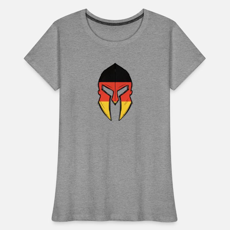 germany flag in Spartan warrior Helmet
