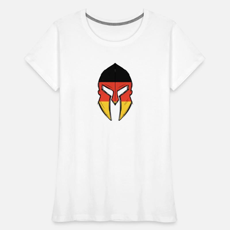 germany flag in Spartan warrior Helmet