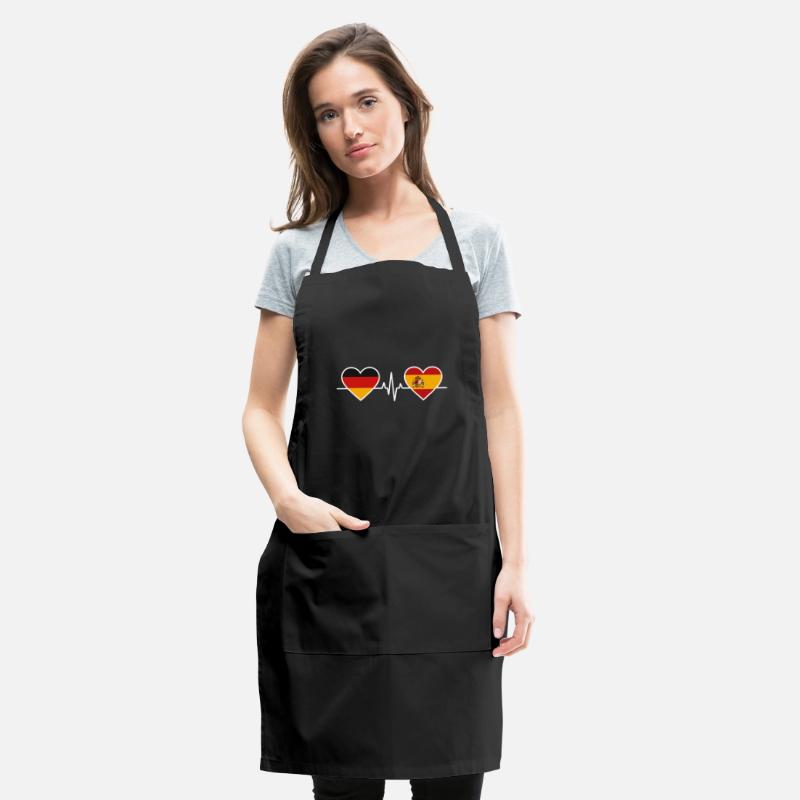 Germany Spain Heartbeat Flags