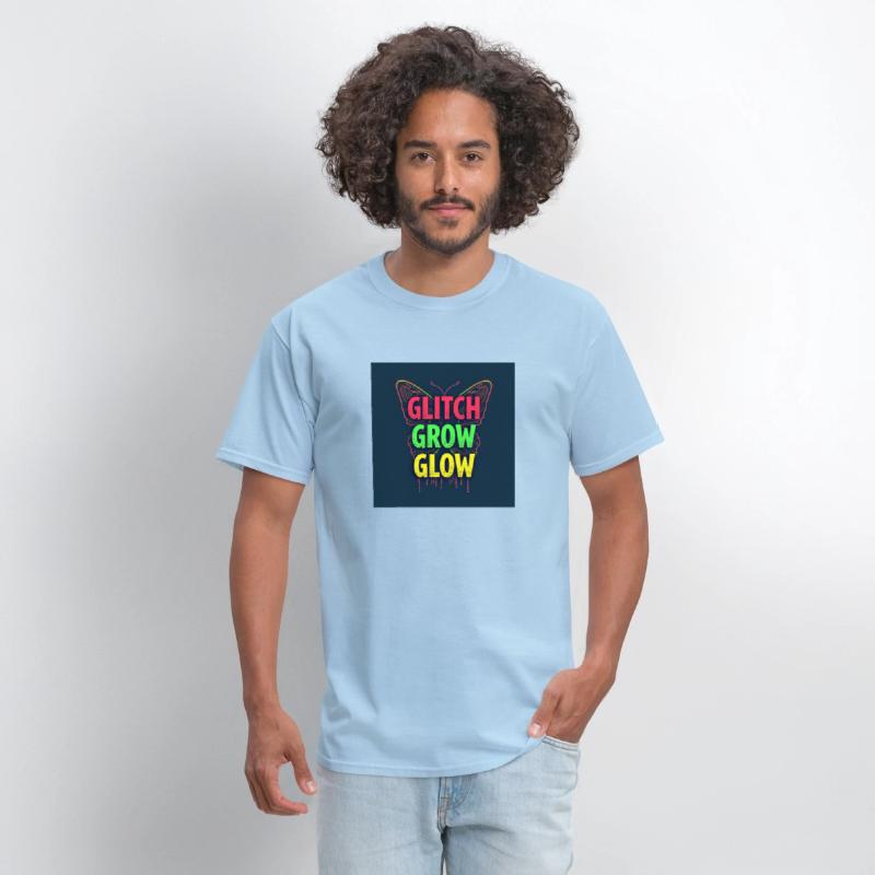 Glitch Grow Glow Butterfly Art