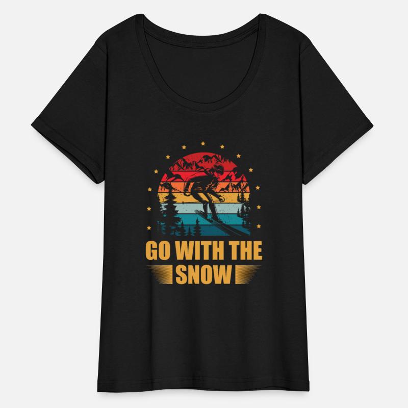 Go With The Snow Skiing Lover Ice Ski Winter Sport