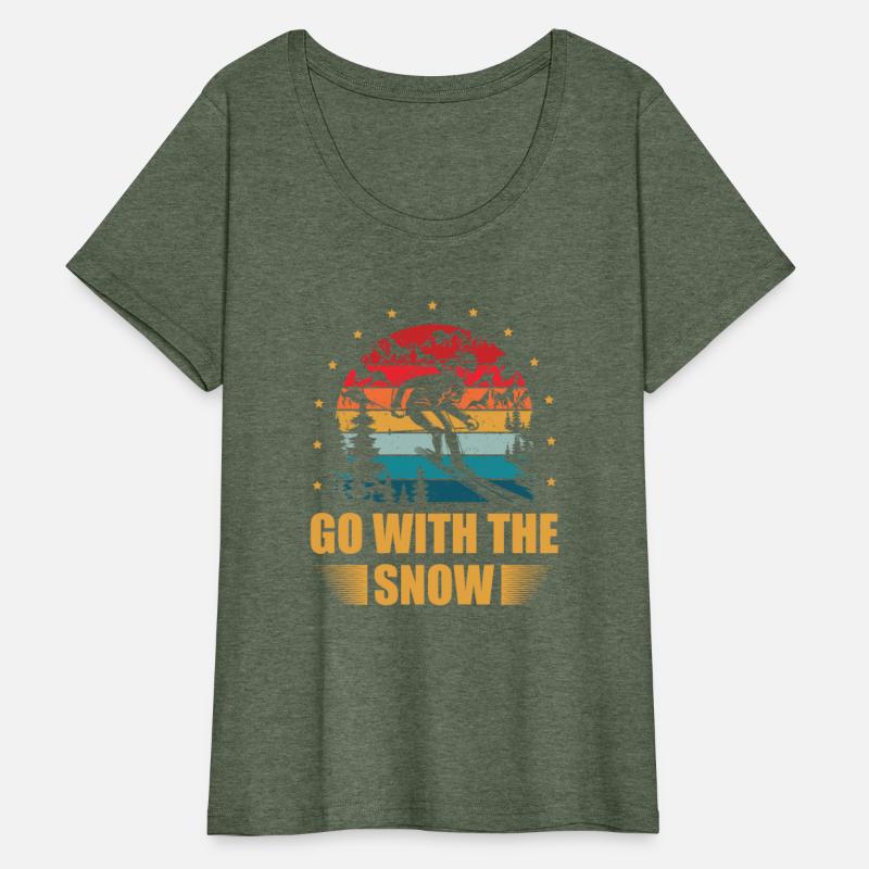 Go With The Snow Skiing Lover Ice Ski Winter Sport